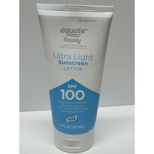 Equate Beauty Ultra Light Sunscreen Lotion SPF 100 6 fl. oz. NEW unused